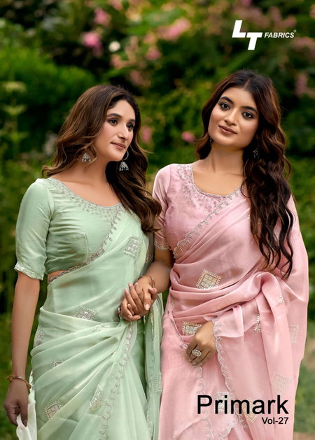 Primark Vol 27 By LT Nc Malai Silk Ladies Designer Saree Wholesale Market In Surat
